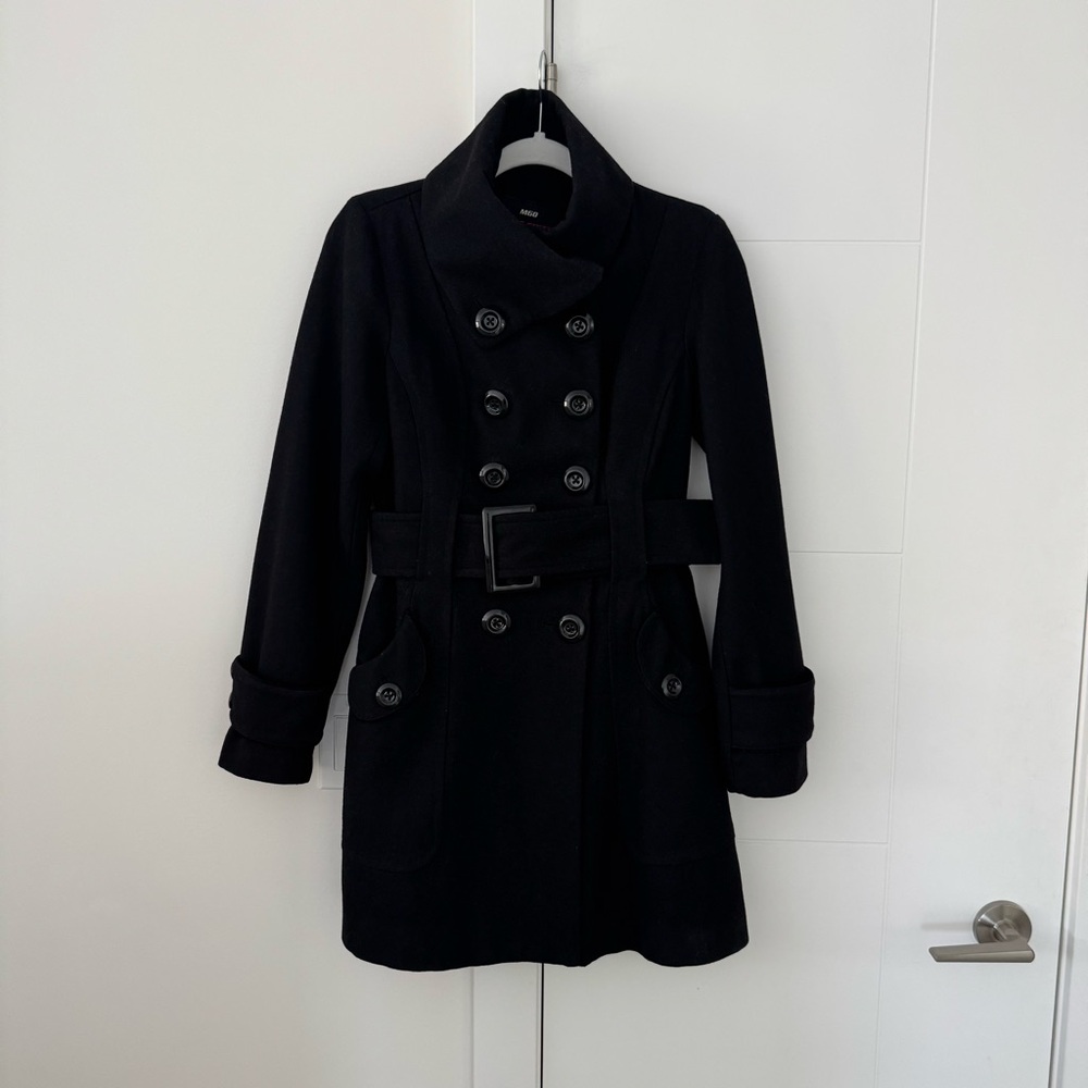 SOLD Miss Sixty Black Double-Breasted Coat